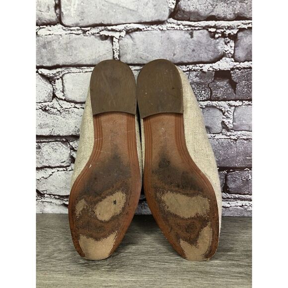 Sam Edelman Lior Beige Leather Horsebit Almond Toe Slip On Flats Women Sz 7M US - Picture 8 of 16